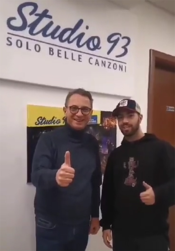 il direttore di Studio 93 Mario de Vita con Dany Cabras