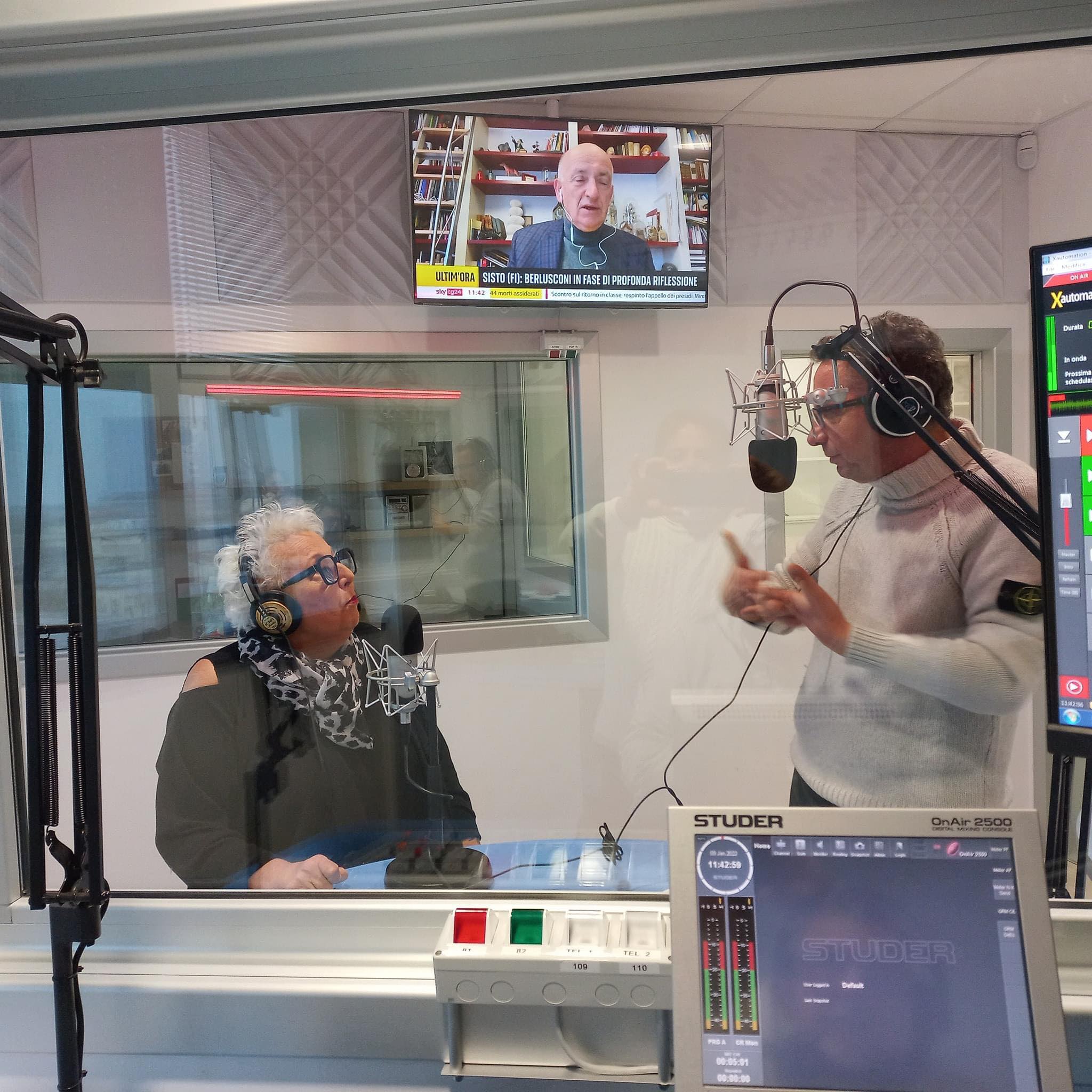 Federica Giannini e Mario de Vita nei nostri nuovi studi di trasmissione