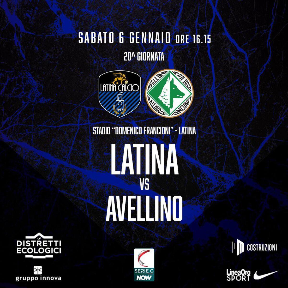 Calcio di Lega Pro: sfida Latina-Avellino al Francioni nel giorno dell'Epifania - 