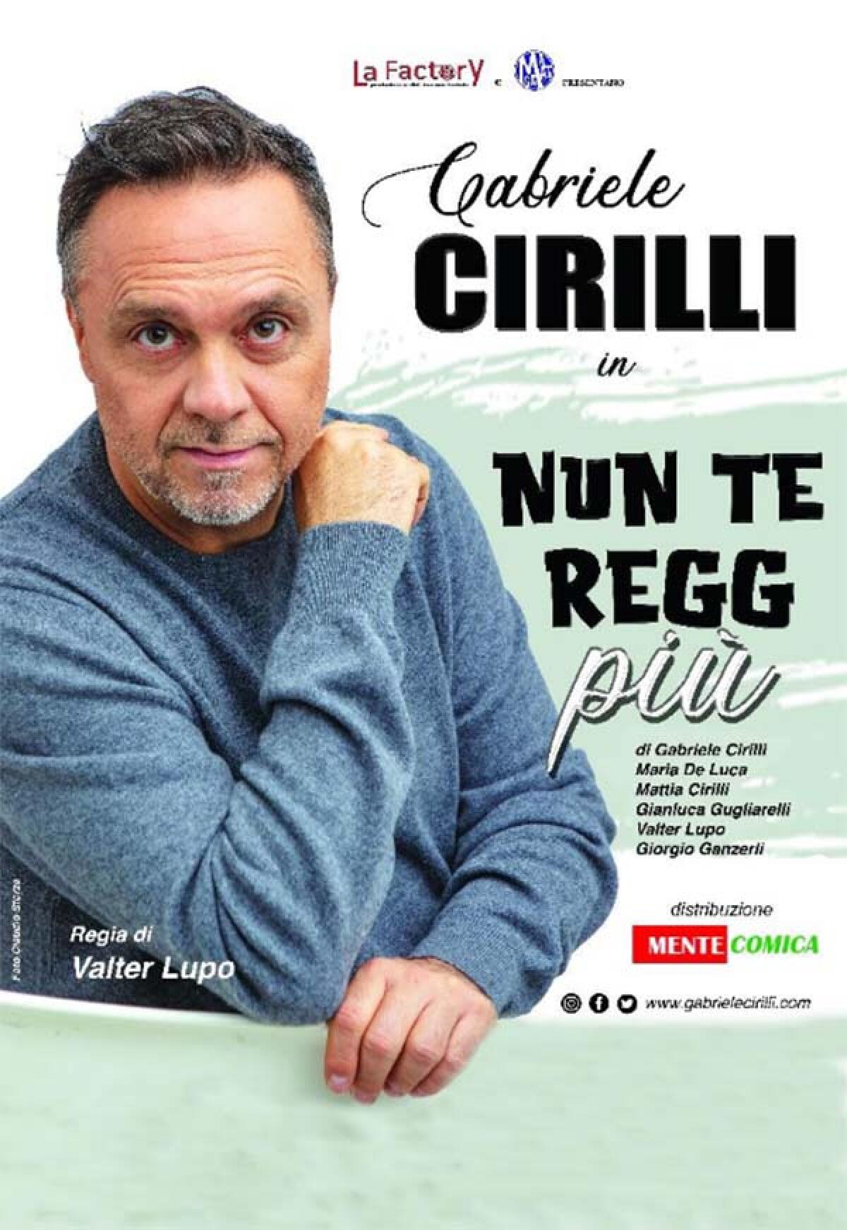 Gabriele Cirilli questa sera in scena al Teatro Europa di Aprilia con il suo spettacolo "Nun te regg più". - 