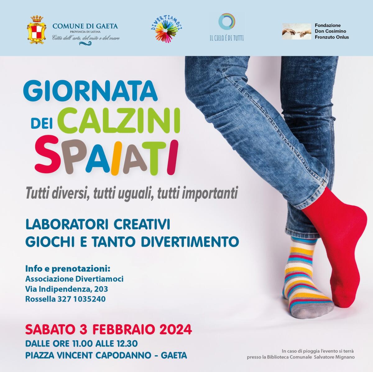 Autismo ed altre diversità: questo sabato a Gaeta la “Giornata dei Calzini Spaiati”. - 