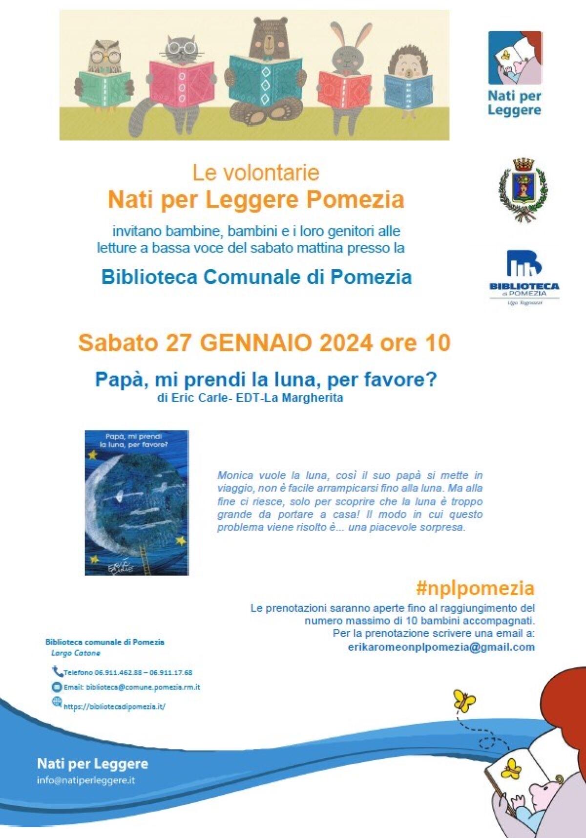 “Letture a bassa voce” alla Biblioteca Comunale di Pomezia. - 