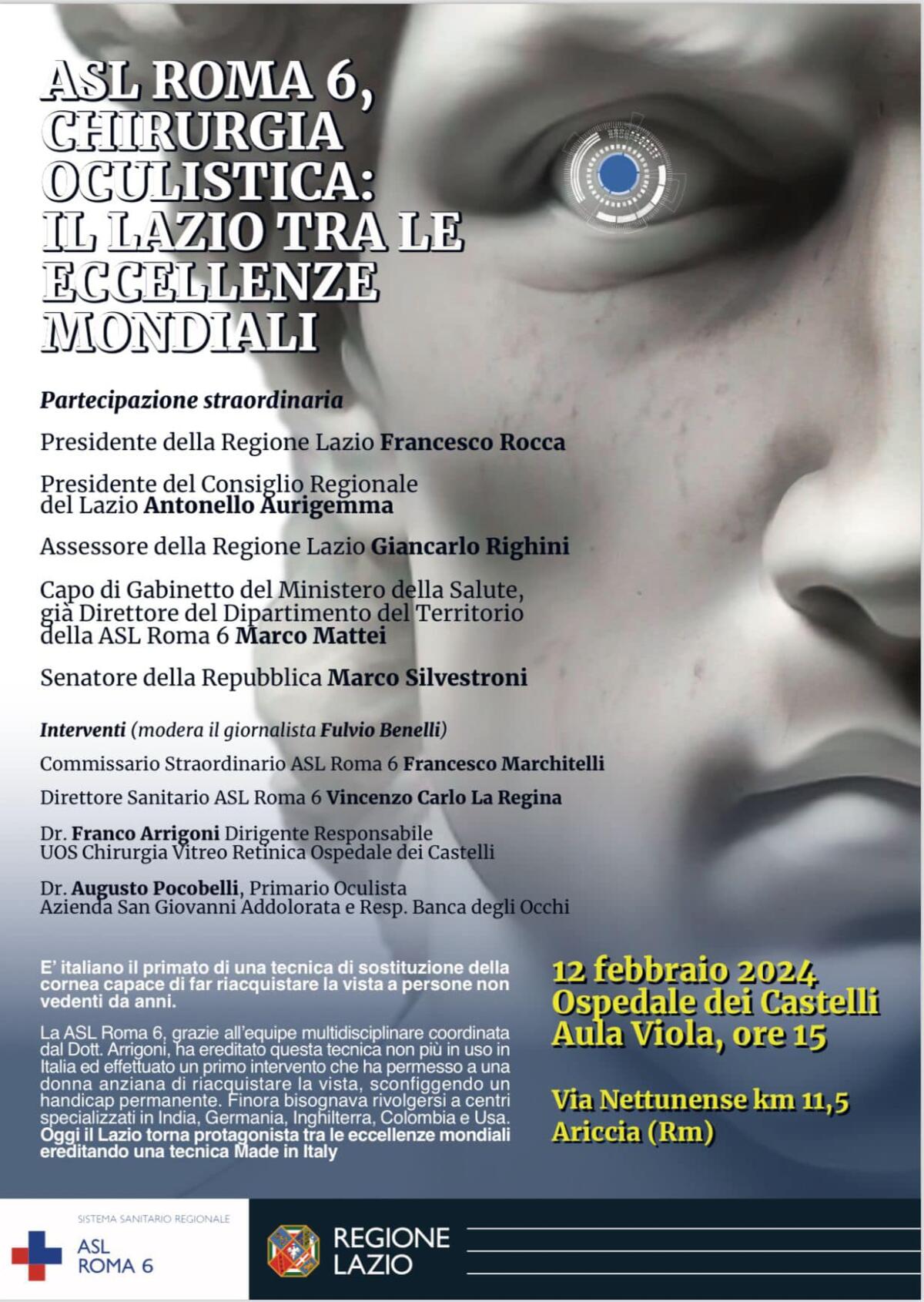 Chirurgia oculistica, donna torna a vedere dopo l'intervento all'ospedale dei Castelli - 