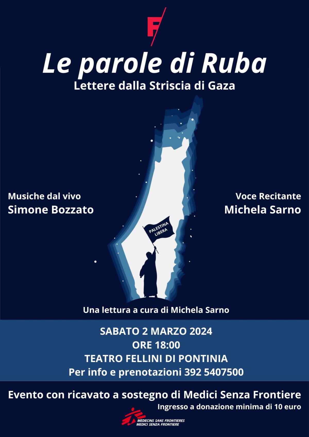 Al teatro Fellini di Pontinia l’evento: “Le parole di Ruba. Lettere dalla Striscia di Gaza” - 