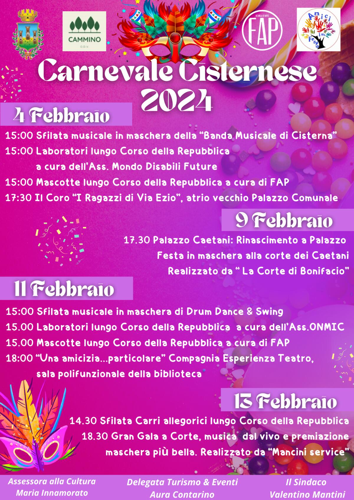 “Carnevale Cisternese 2024”. Ecco il programma. - 