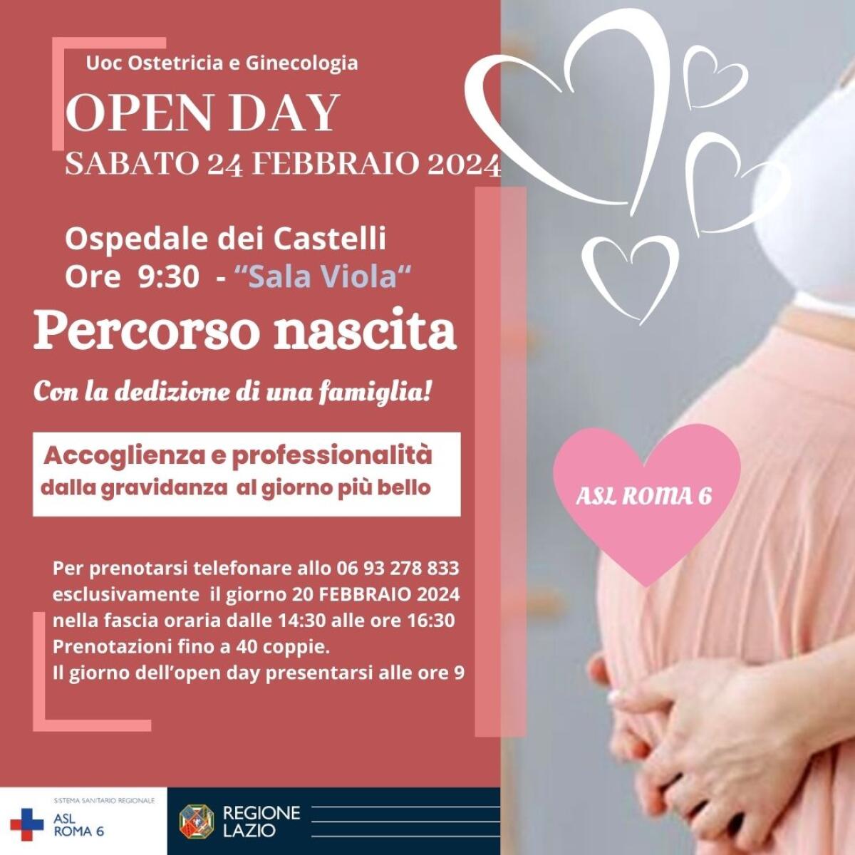 Percorso nascita, la Asl Roma 6 organizza degli Open Day all’Ospedale dei Castelli. - 