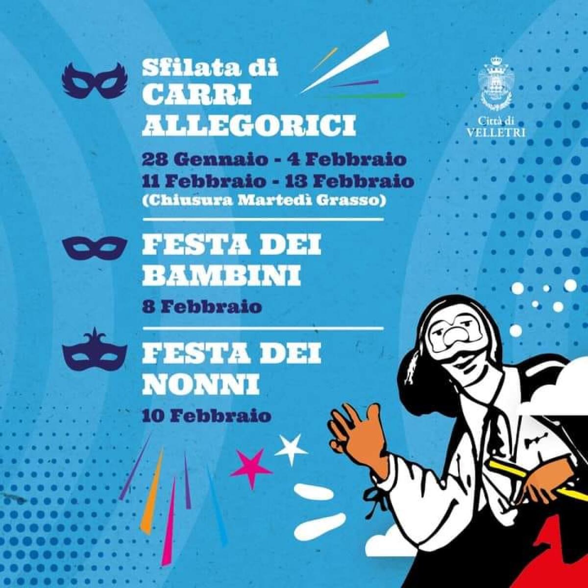 “Carnevale Popolare Veliterno”: questo giovedì la Festa dei Bambini. Domenica 11 e martedì 13 febbraio le sfilate dei carri. - 