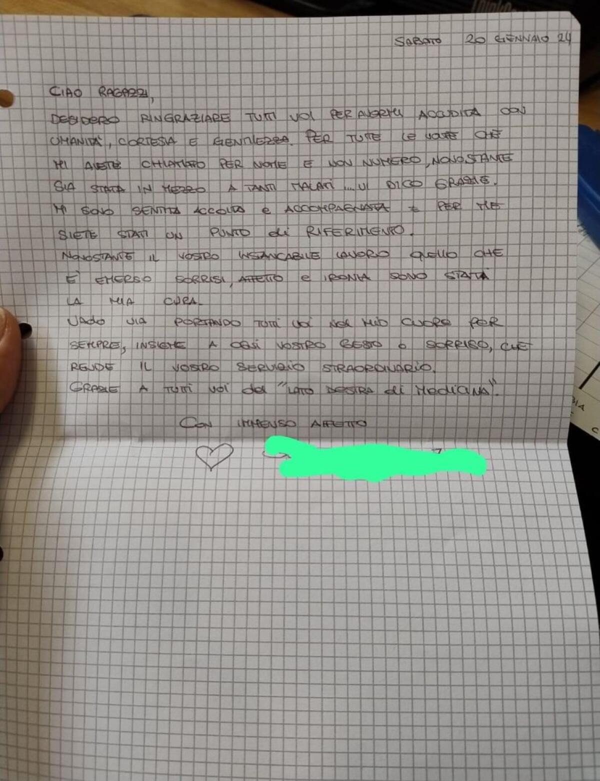 16enne di Aprilia ringrazia con una lettera gli infermieri del reparto del Goretti di Latina: "Sono ancora senza una diagnosi, ma loro li porto nel cuore" - 