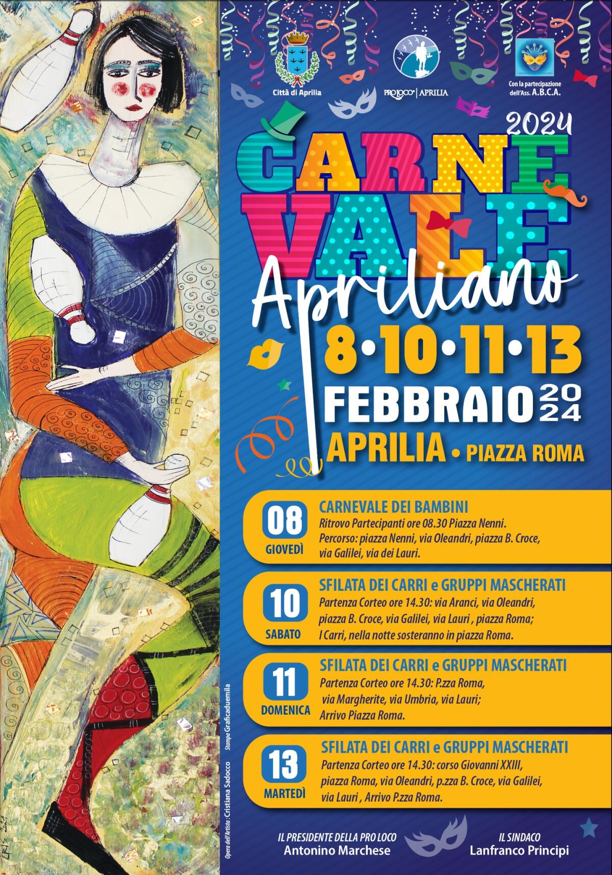 Carnevale Apriliano, i festeggiamenti iniziano questo giovedì 8 febbraio: al via le sfilate delle scuole - 