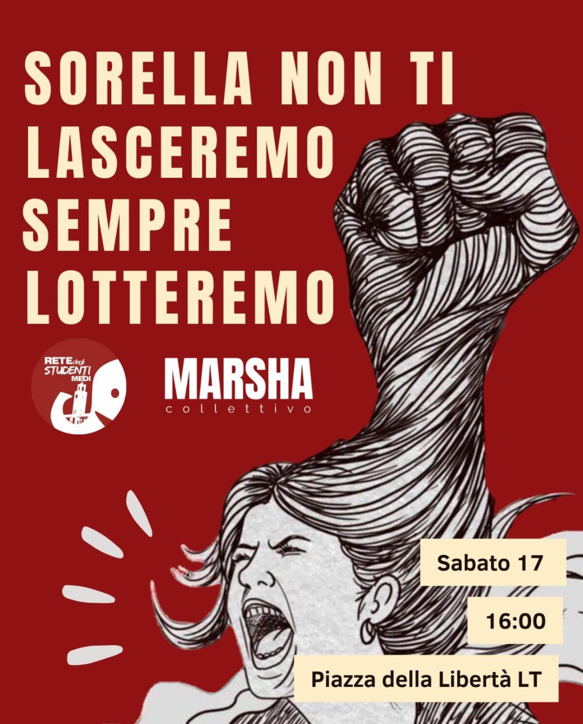 Duplice femminicidio a Cisterna: questo sabato a Latina il presidio della Rete degli Studenti Medi e del Collettivo Masha. - 