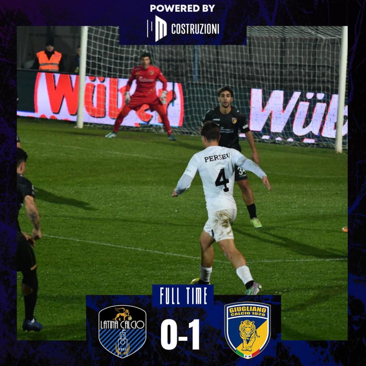 Calcio di Lega Pro: il Latina torna a perdere in casa. Finisce 0-1 contro il Giugliano. - 