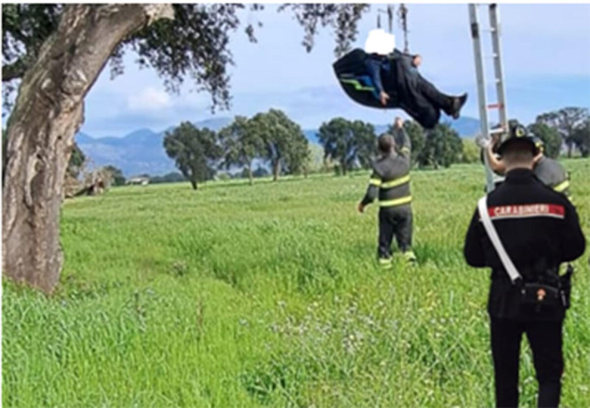 Parapendista rimane impigliato su un albero, salvato da vigili del fuoco e carabinieri - 