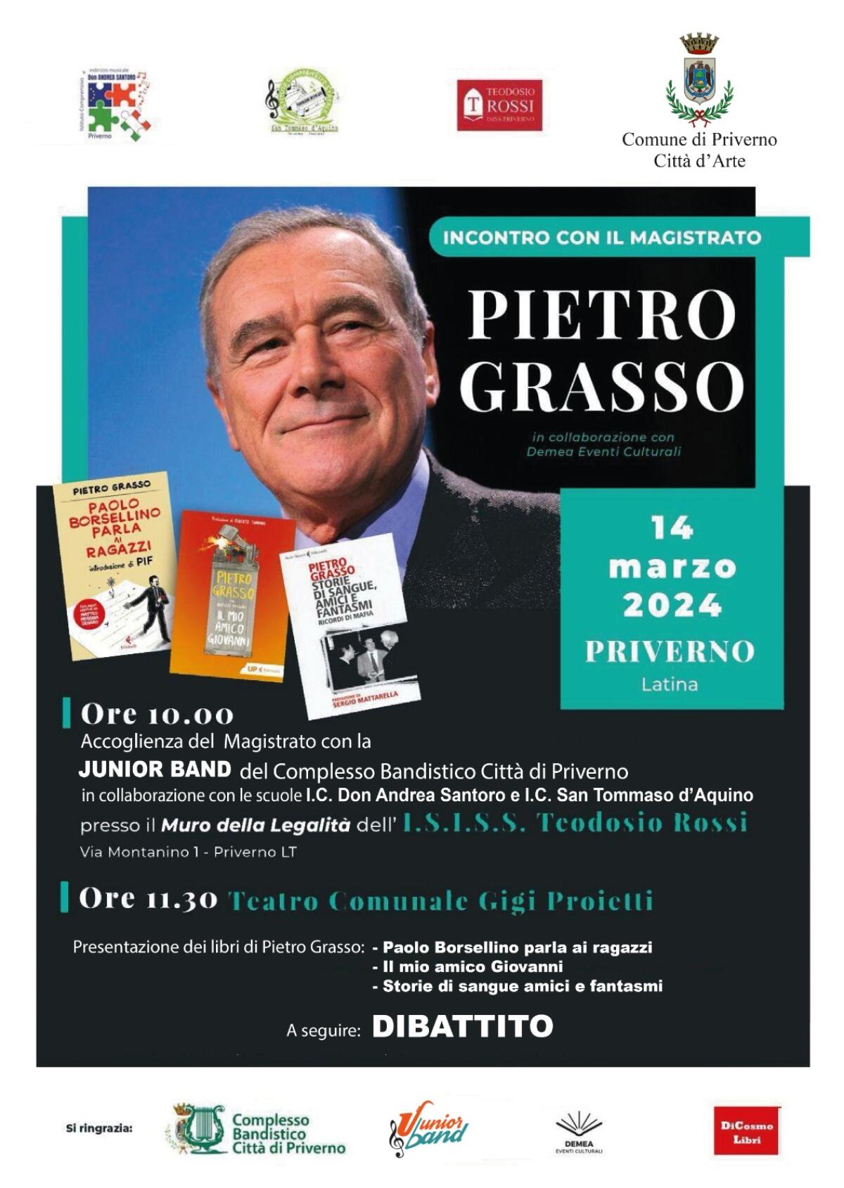 A Priverno il magistrato Pietro Grasso incontra gli studenti - 