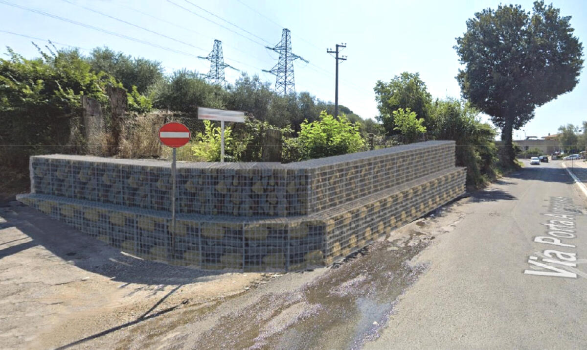 A Cisterna al via i lavori di messa in sicurezza del muro di via Porta Agrippina. Strada chiusa sino al 29 marzo. - 