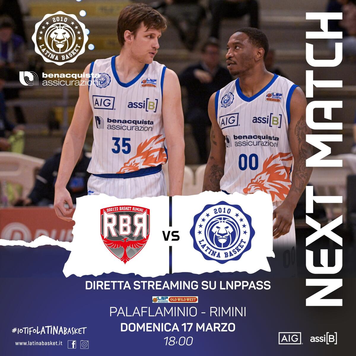 Basket A2 maschile: al PalaFlaminio il Latina questa domenica affronta i locali del Rimini. - 