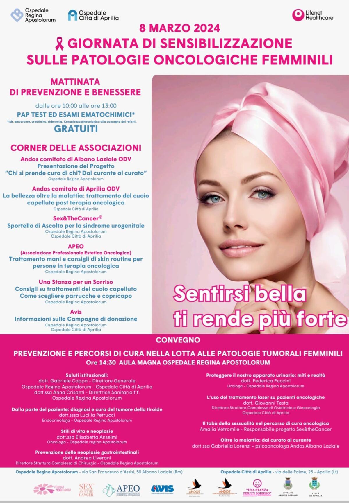 Ad Aprilia prevenzione e salute delle patologie oncologiche femminili nella giornata dedicata alle donne. - 