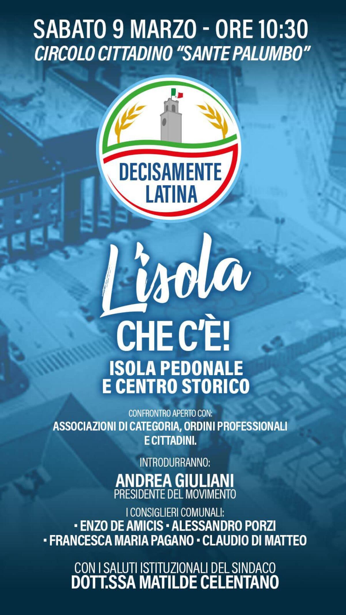 Questo sabato a Latina un incontro al Circolo Cittadino per parlare del futuro della Ztl in città.   - 