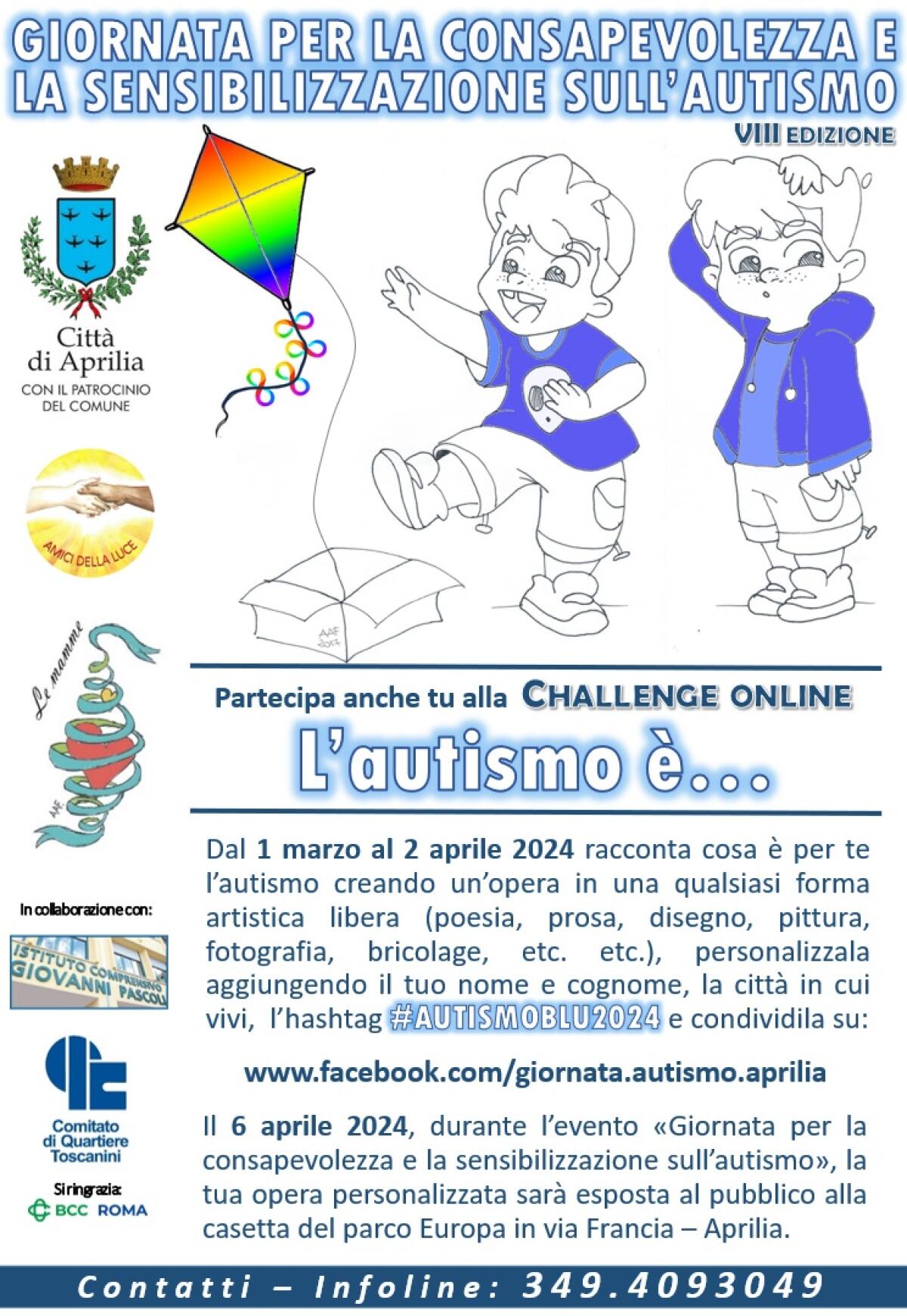 Sensibilizzazione sull’autismo, l’associazione “Amici della Luce - Le mamme” di Aprilia lancia una challenge online. - 