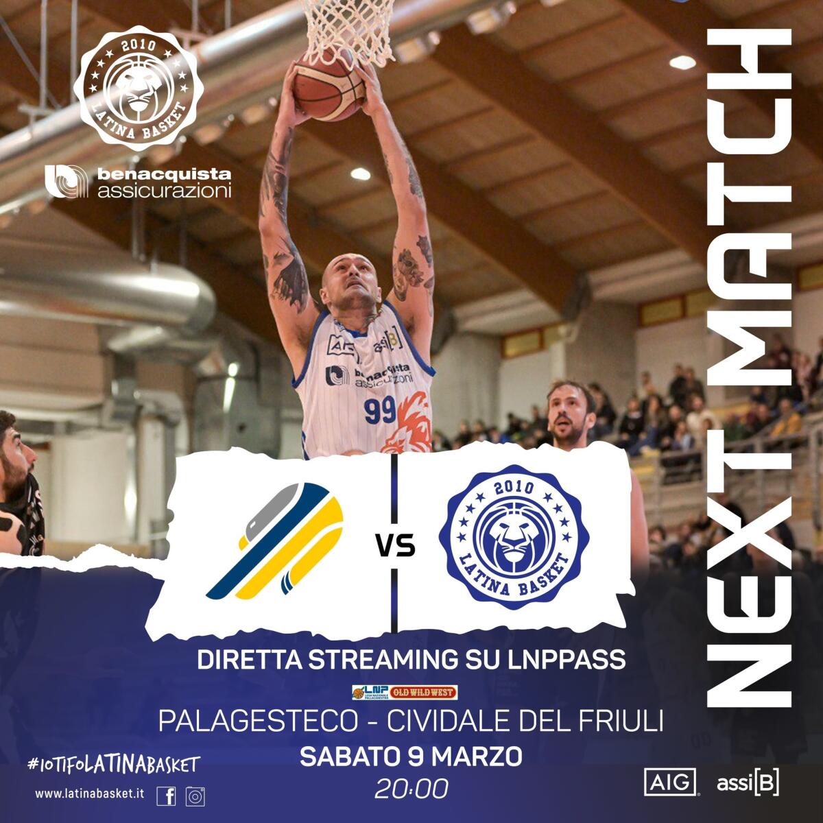 Basket A2 maschile: il Latina affronta la terza gara in soli 8 giorni. Stasera si gioca sul parquet del PalaGesteco. - 