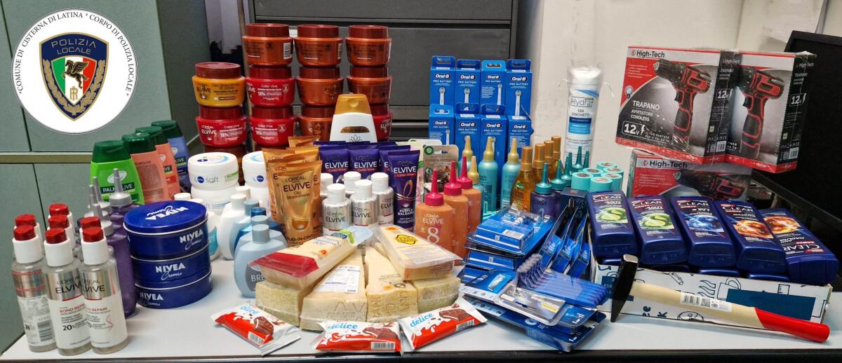 Due denunce per ricettazione: trovata merce per  1000 euro rubata nei supermercati di Cisterna - 