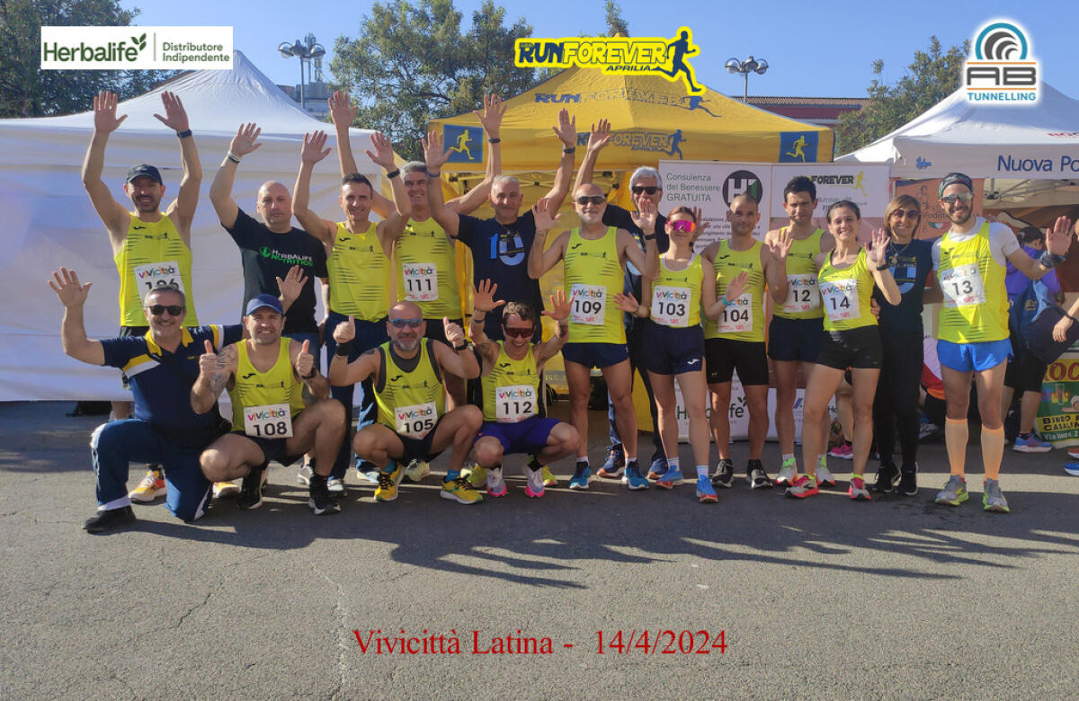 La Runforever di Aprilia alla Vivicittà Latina con 14 atleti - 