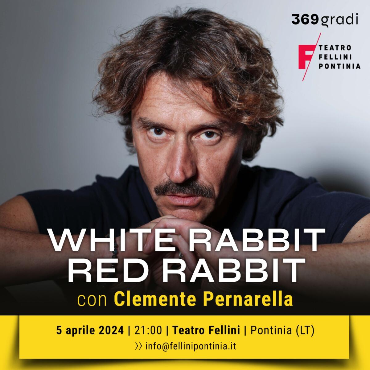 Al Teatro Fellini di Pontinia va in scena “White Rabbit Red Rabbit”  con Clemente Pernarella. - 