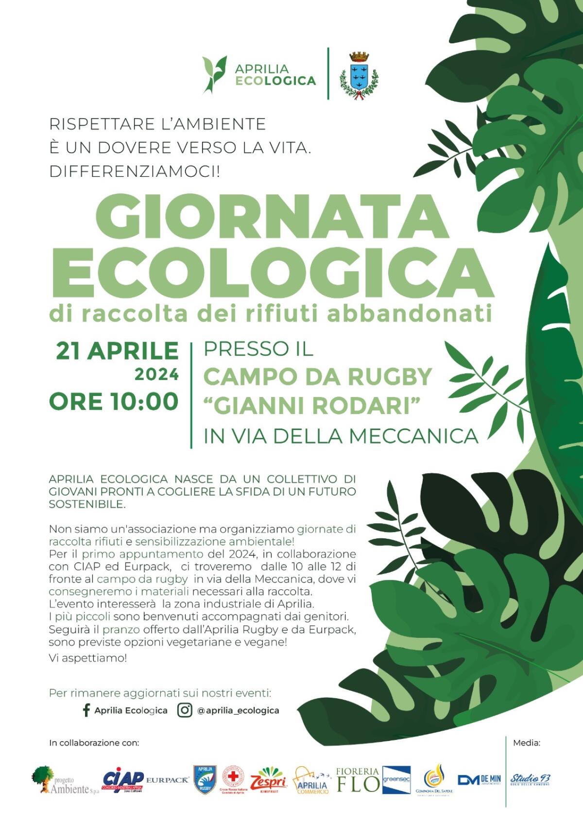 Aprilia Ecologica: domenica 21 aprile appuntamento in via della Meccanica per l’ambiente - 
