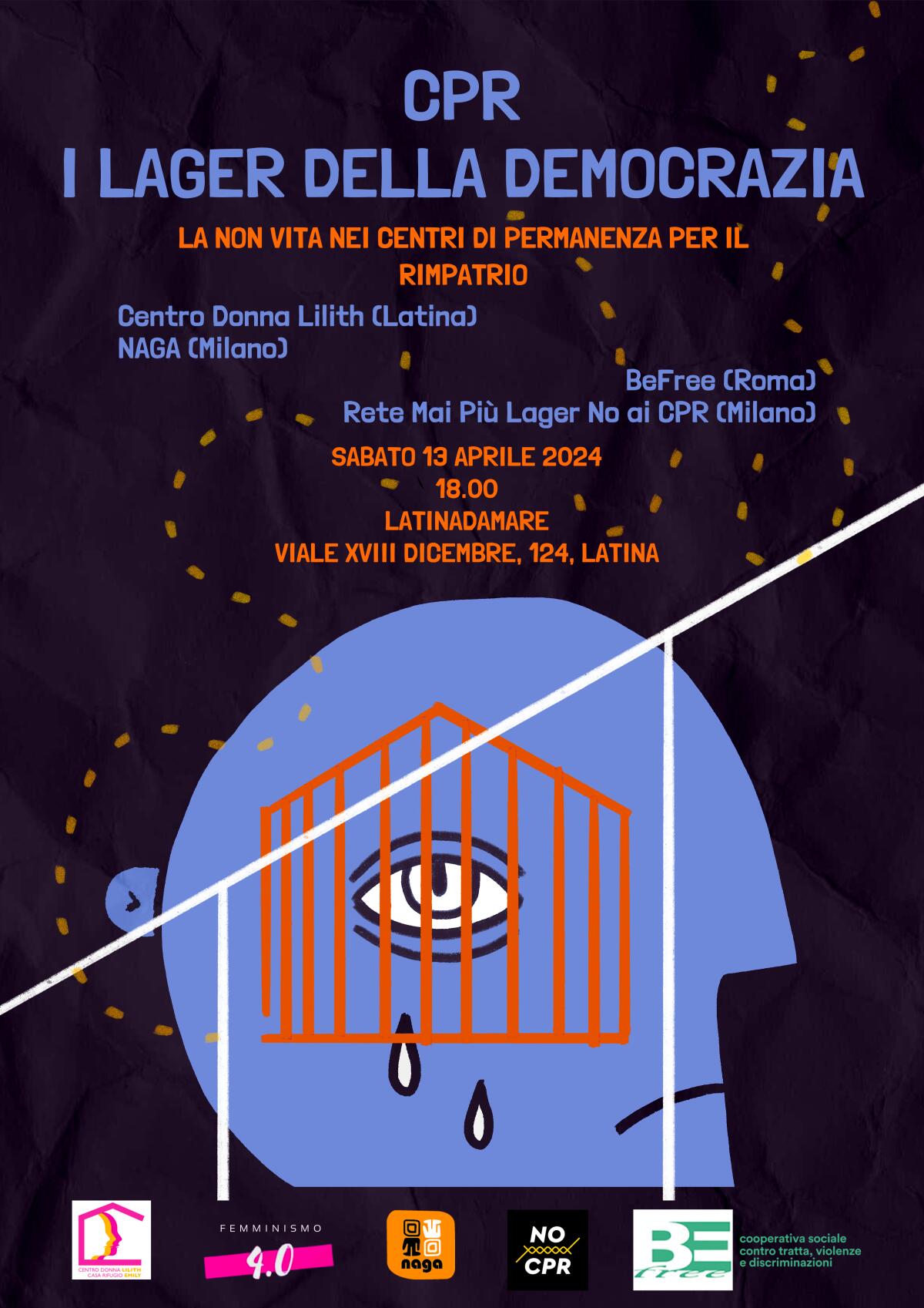 “Centri di Permanenza per il Rimpatrio - I lager della non democrazia”: a Latina un incontro a cura del Centro Donna Lilith. - 