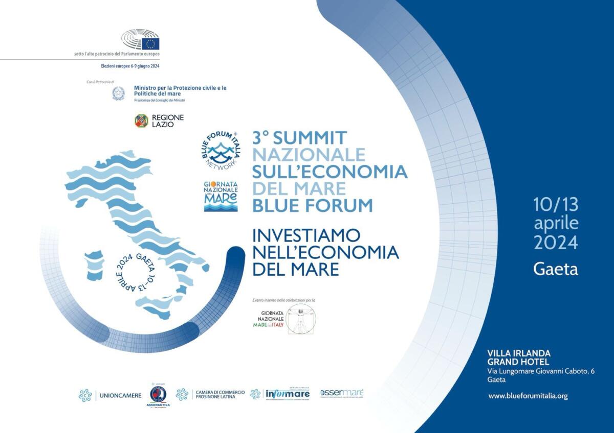 A Gaeta dal 10 al 13 aprile il terzo summit nazionale sull’economia del mare - 