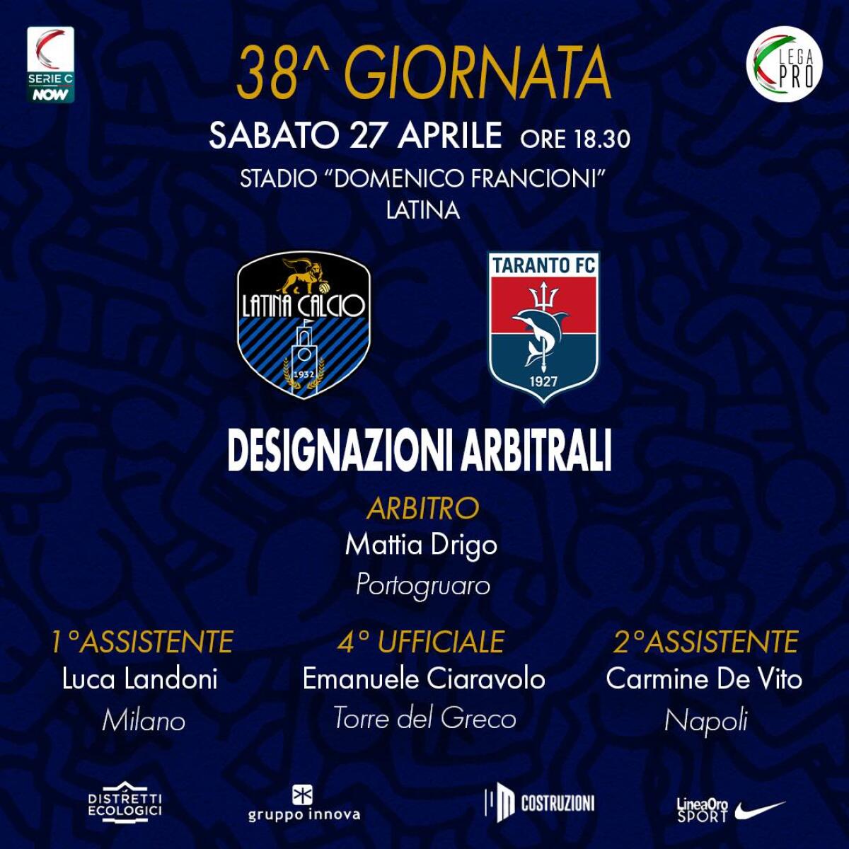 Calcio di Lega Pro. Ultima sfida decisiva per il Latina contro Taranto. Manca un punto per accedere ai play off. - 