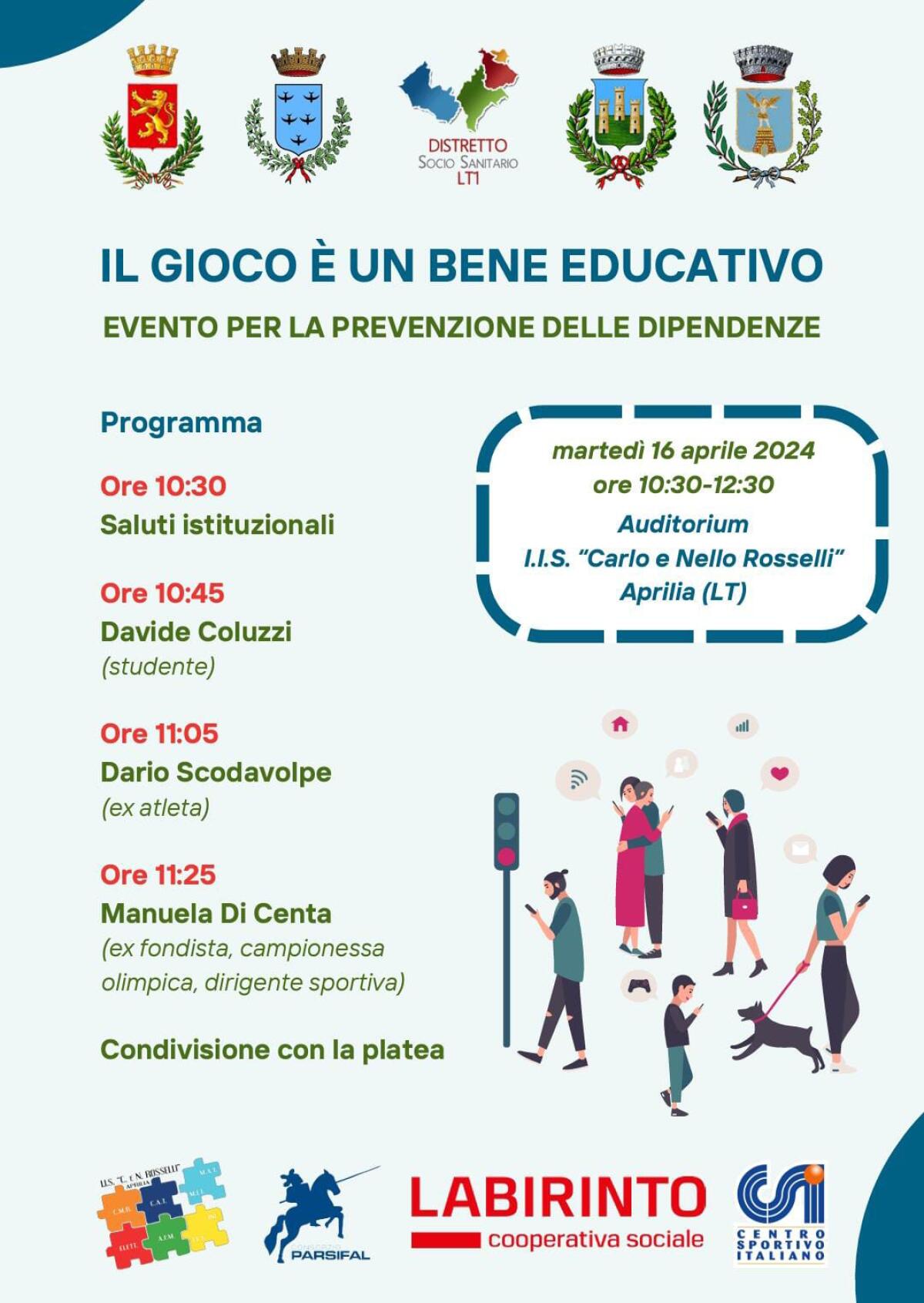 Dipendenze patologiche: Manuela Di Centa e Dario Scodavolpe il 16 aprile ad un evento al “Rosselli” di Aprilia. - 