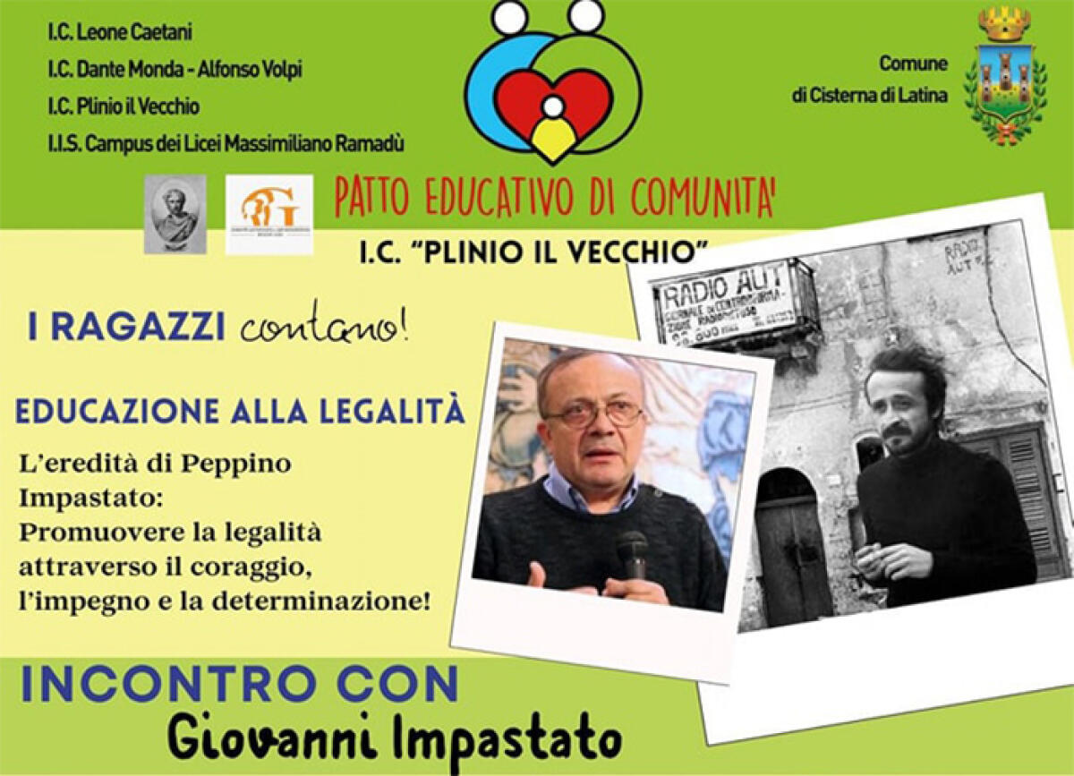 Legalità, questo giovedì in Aula Consiliare a Cisterna l’incontro con Giovanni Impastato. - 