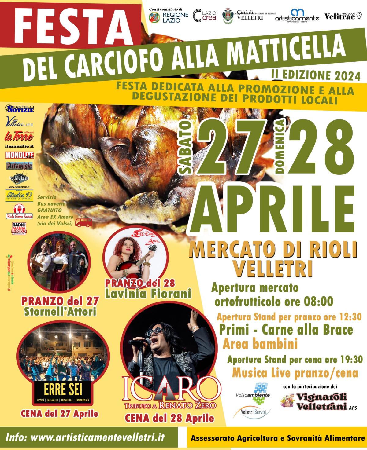 Questo fine settimana a Velletri la seconda edizione della “Festa del Carciofo alla Matticella”. - 