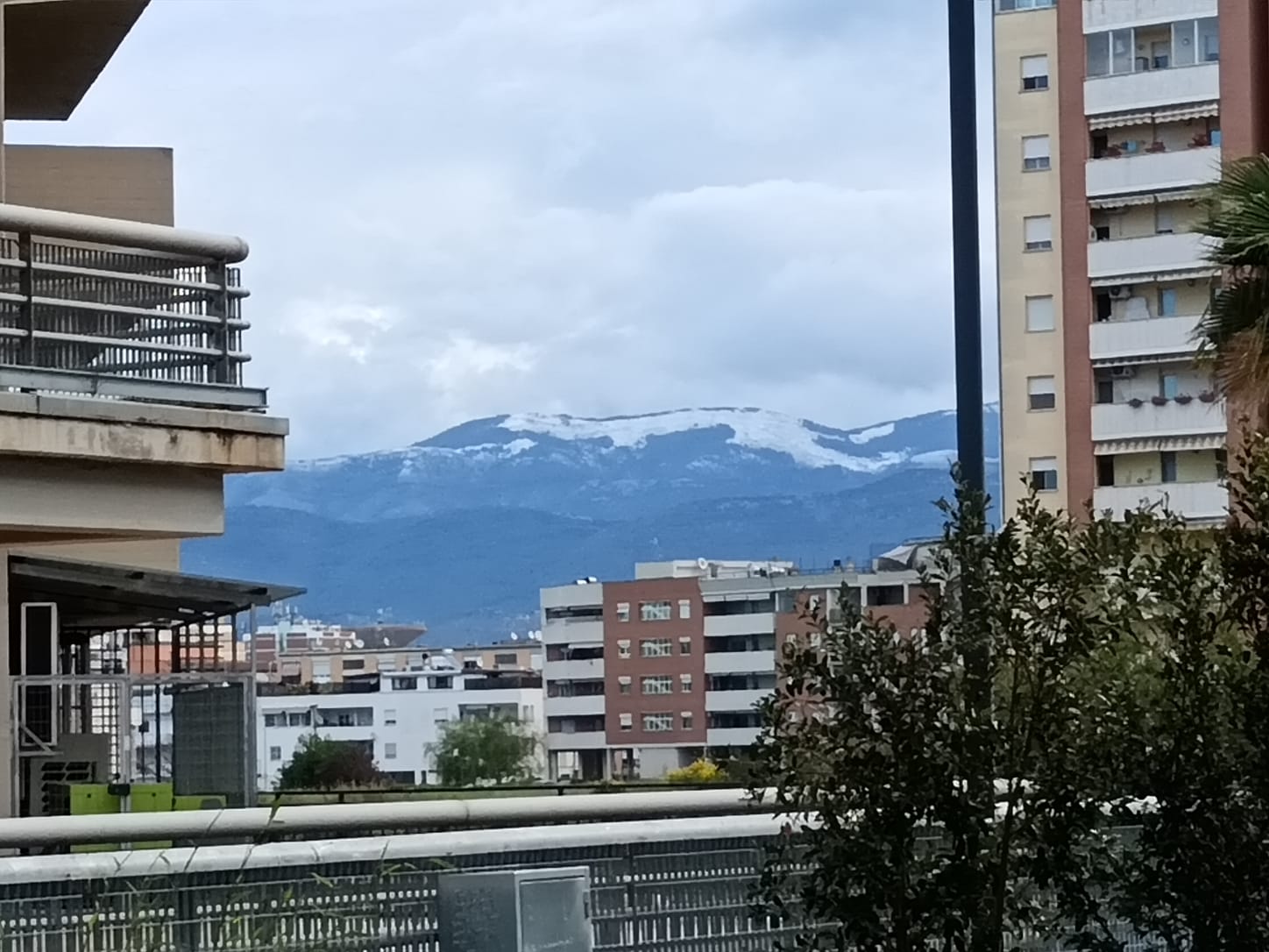 neve sulla Semprevisa, vista da Latina