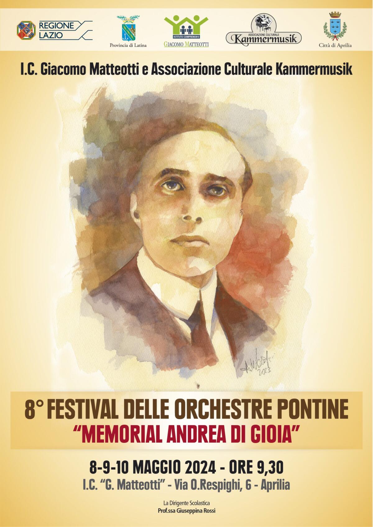 Aprilia - Al via l’ottava edizione del festival delle orchestre pontine, memorial Andrea Di Gioia - 
