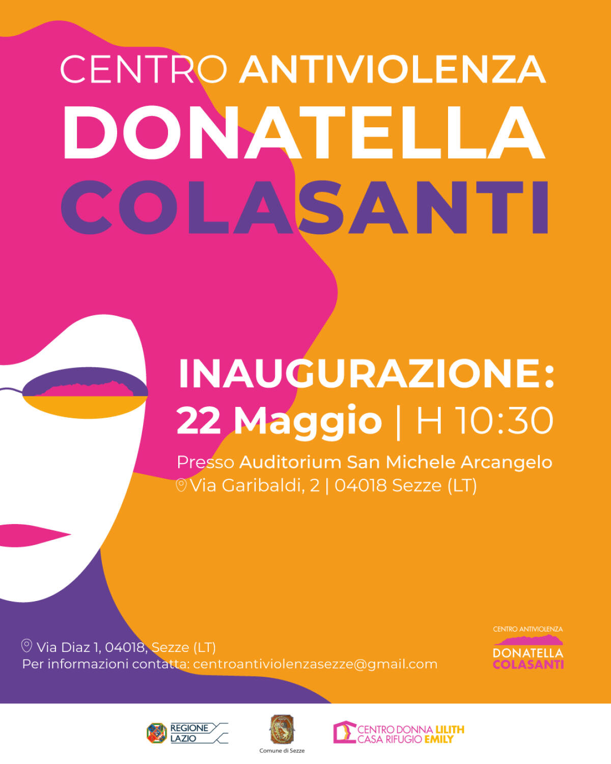 Martedì 22 maggio a Sezze l’inaugurazione del Centro Antiviolenza intitolato a Donatella Colasanti. - 