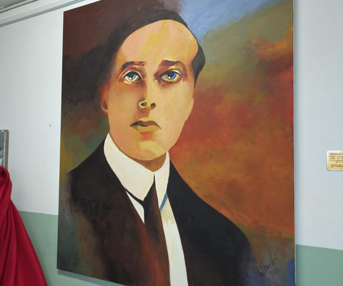 All'Istituto Matteotti di Aprilia la maxi tela dedicata al parlamentare e giornalista ucciso dai fascisti - 