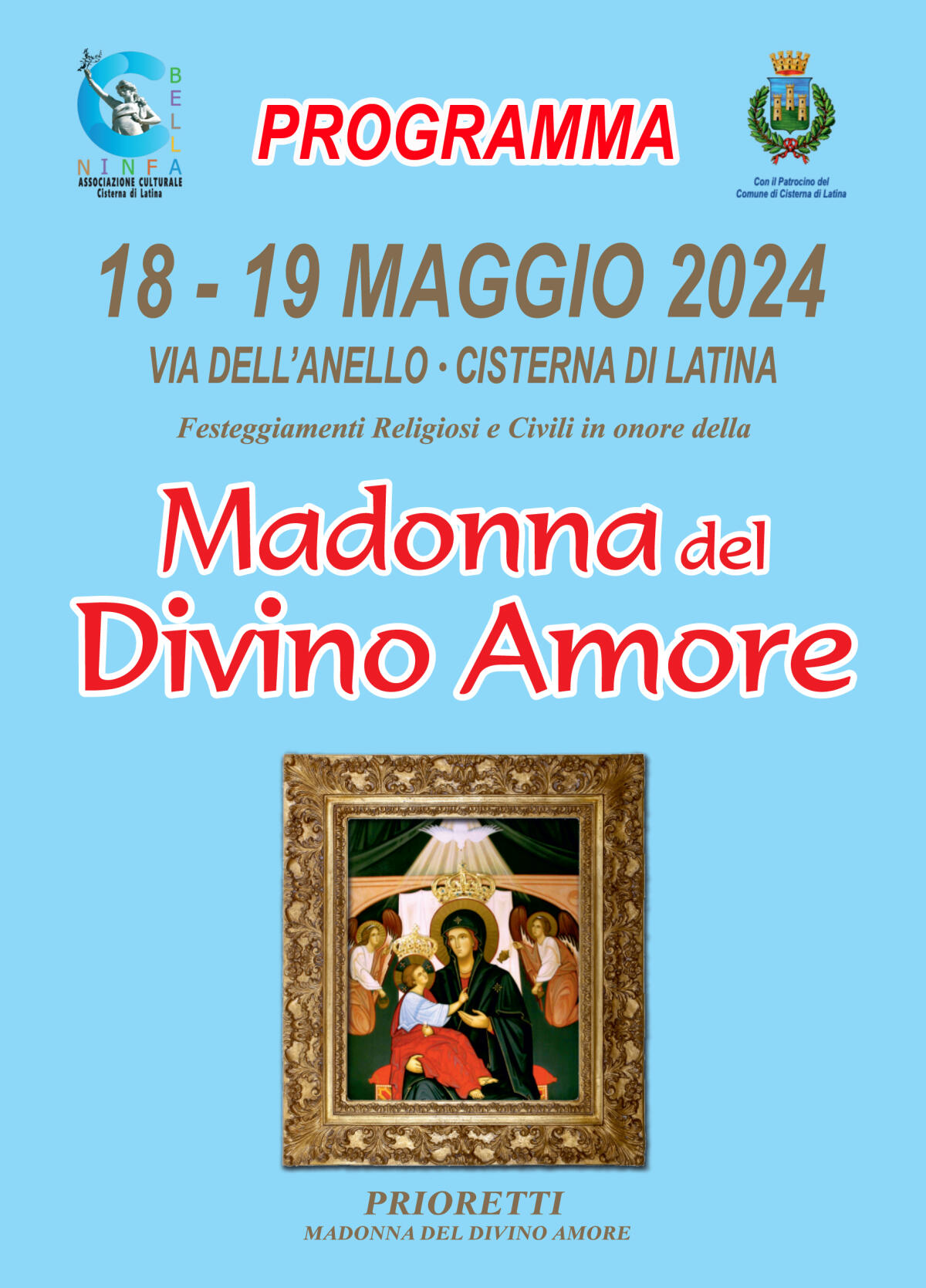 Torna questo weekend l’attesa “Festa della Madonna del Divino Amore”, a Cisterna Vecchia. - 