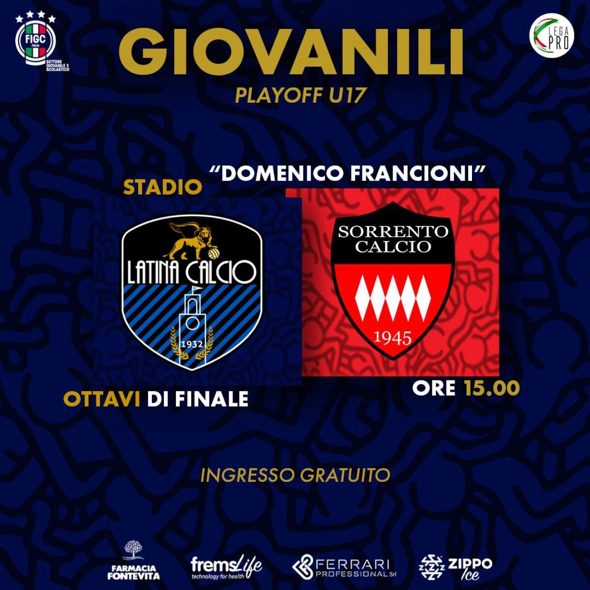 Le gare non sono finite in casa Latina Calcio: questa domenica PlayOff per la formazione Under17. - 
