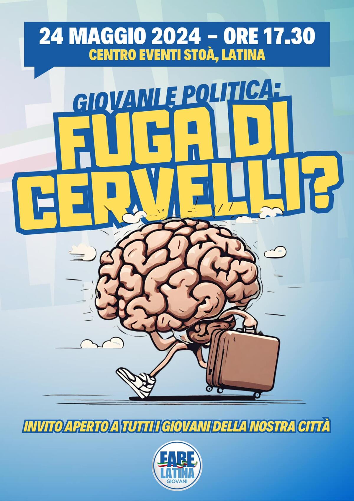 “Giovani e politica: Fuga di Cervelli?”: oggi pomeriggio l’evento di Fare Latina alla “Stoà” di via Cesare Battisti. - 