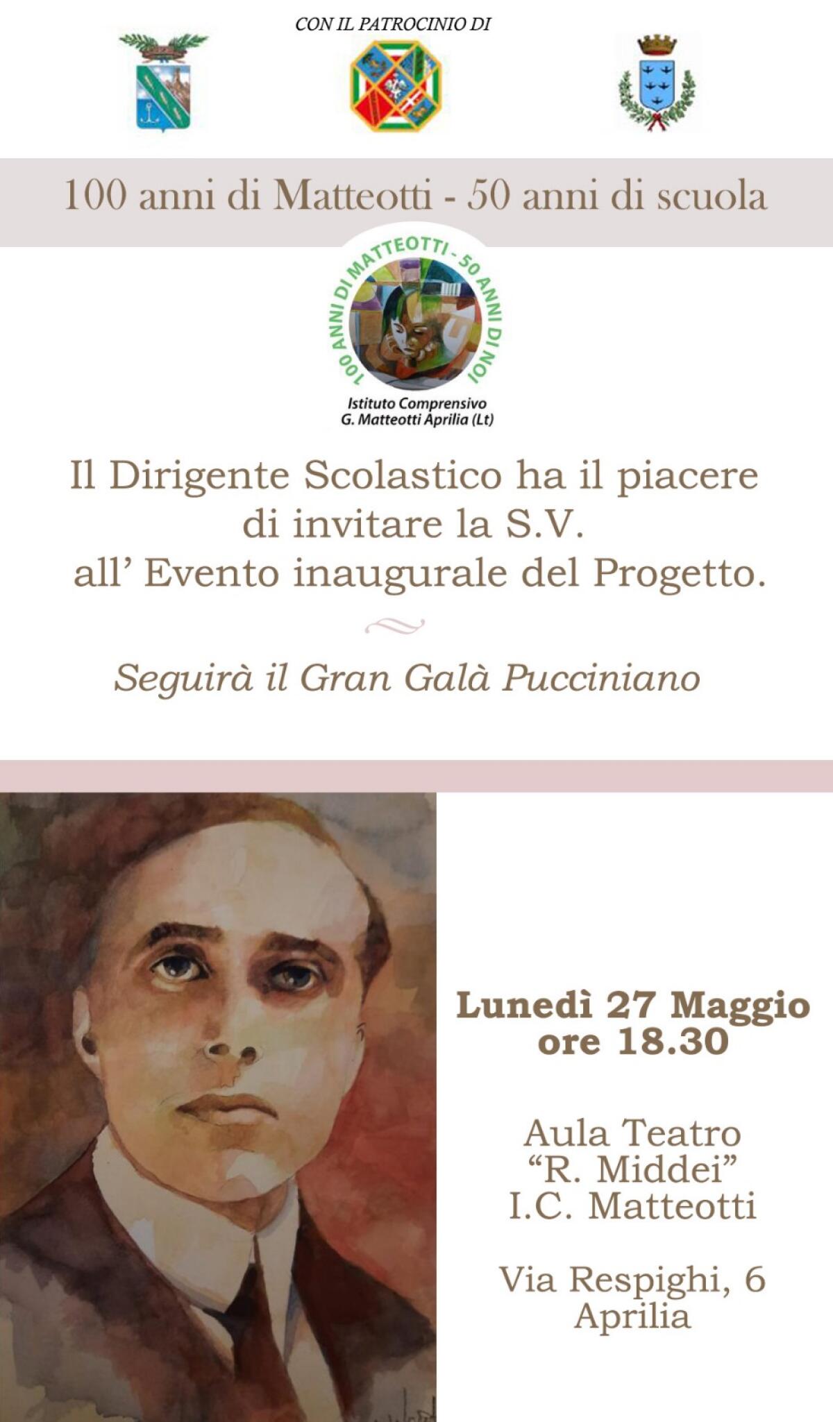 100 anni dal delitto Matteotti, ad Aprilia nella scuola che porta il suo nome una tela in suo ricordo - 