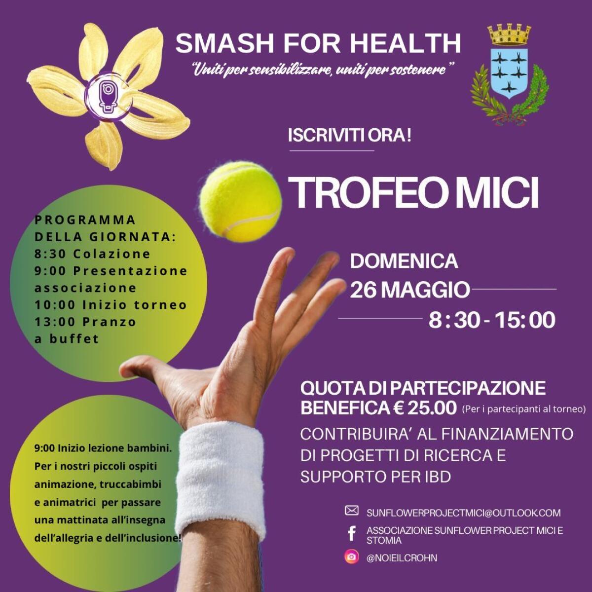 Ad Aprilia un torneo di padle per l'Associazione Sunflower Project MICI e Stomia - 