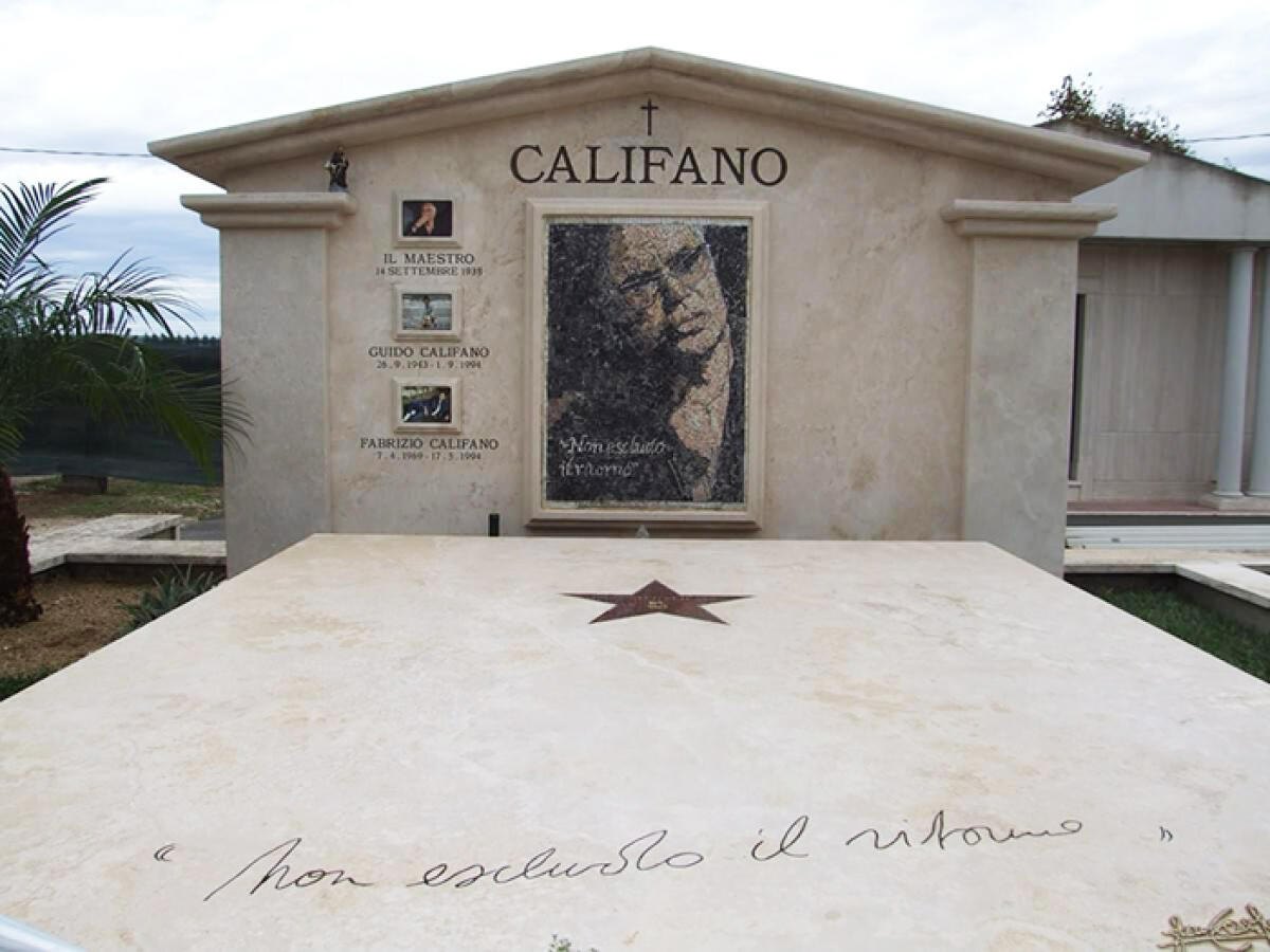 Profanata la tomba di Franco Califano al cimitero di Ardea: rubata la scritta autografa in bronzo. - 