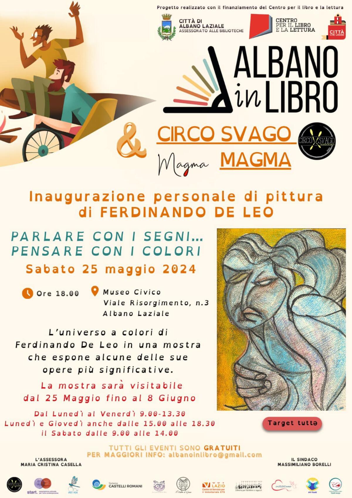 Albano - Personale di pittura di Ferdinando De Leo "Parlare con i segni...pensare con i colori" - 