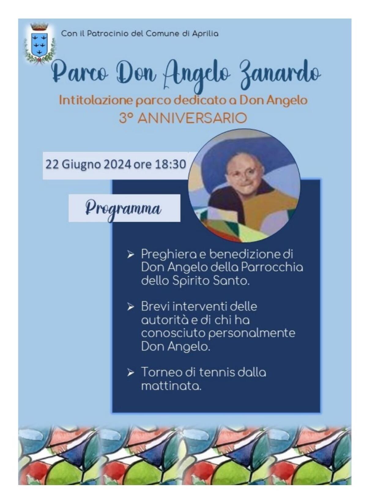 Questo sabato ad Aprilia si ricorda la figura di Don Angelo Zanardo a tre anni dall’inaugurazione del parco a lui intitolato. - 