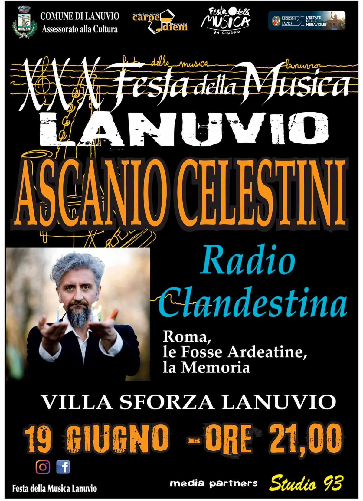 Festa della Musica di Lanuvio: questa sera lo spettacolo “Radio Clandestina” con Ascanio Celestini! - 