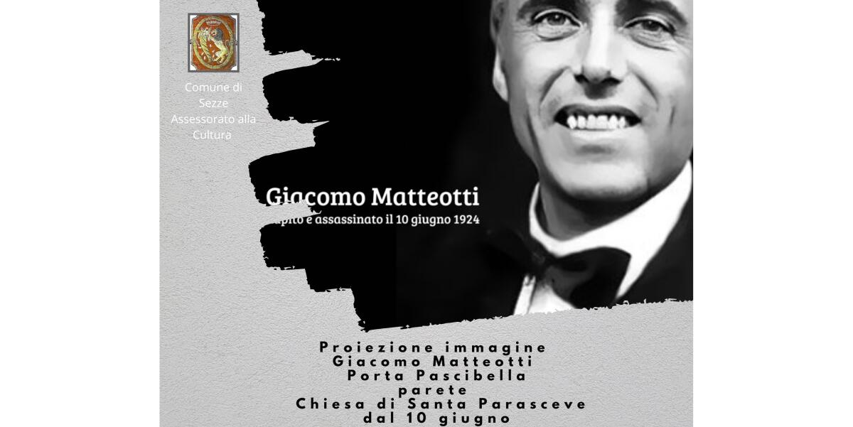 Assassinio Matteotti, gli eventi per il centenario a Sezze - 