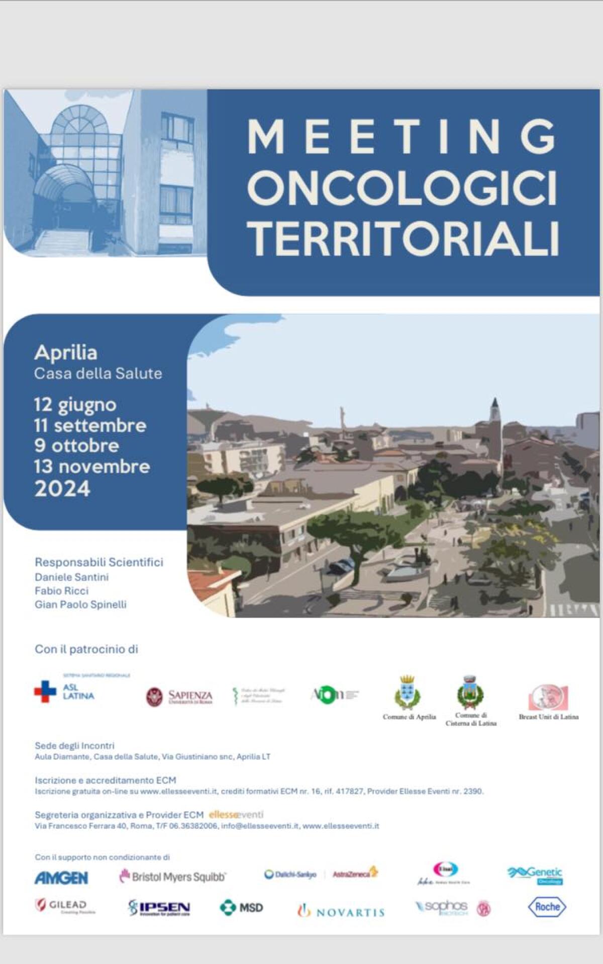 Aprilia - Alla Casa della Salute al via i Meeting oncologici territoriali - 