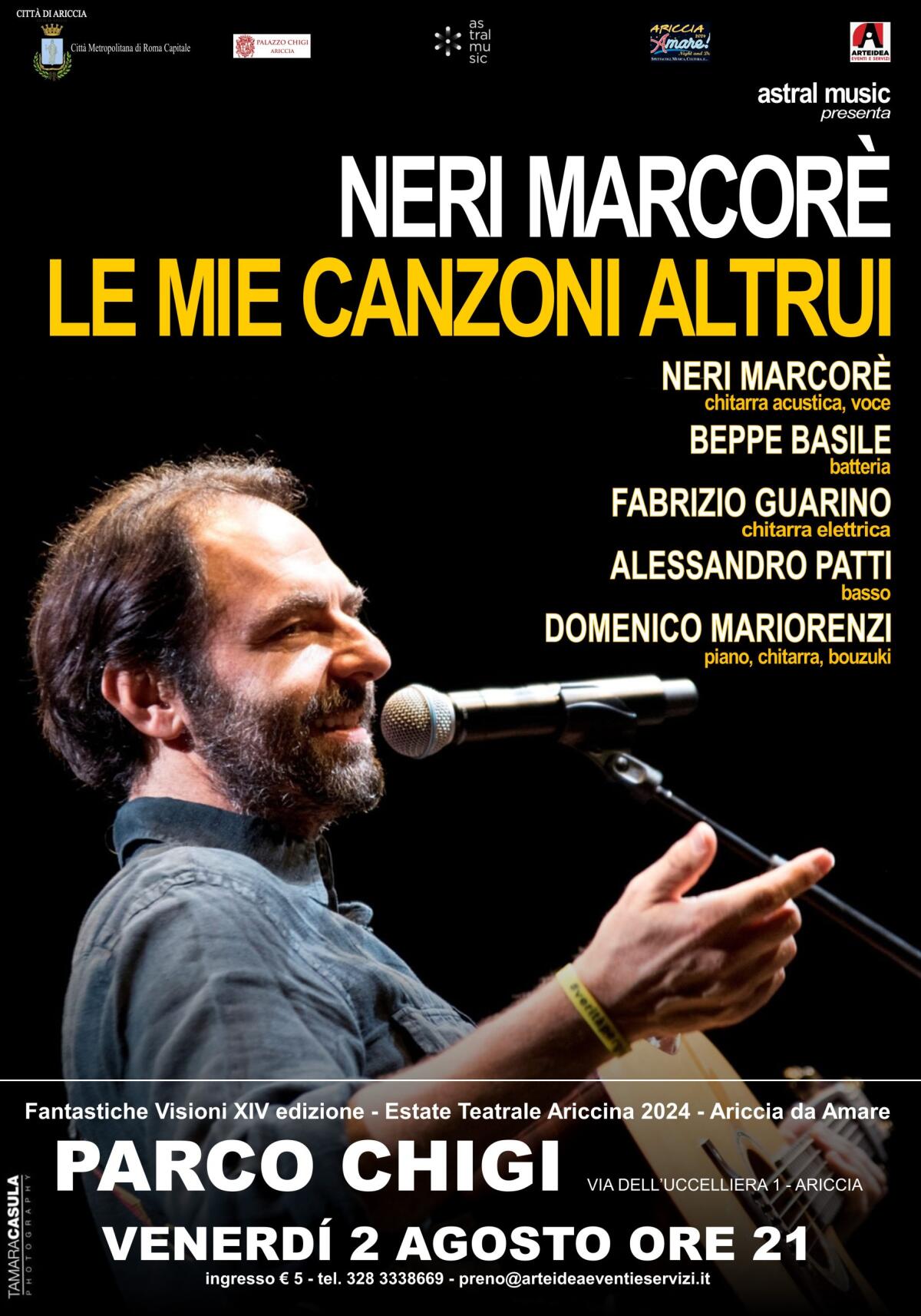 Ultimo appuntamento ad Ariccia della rassegna “Fantastiche Visioni”: al Parco Chigi arriva Neri Marcorè. - 