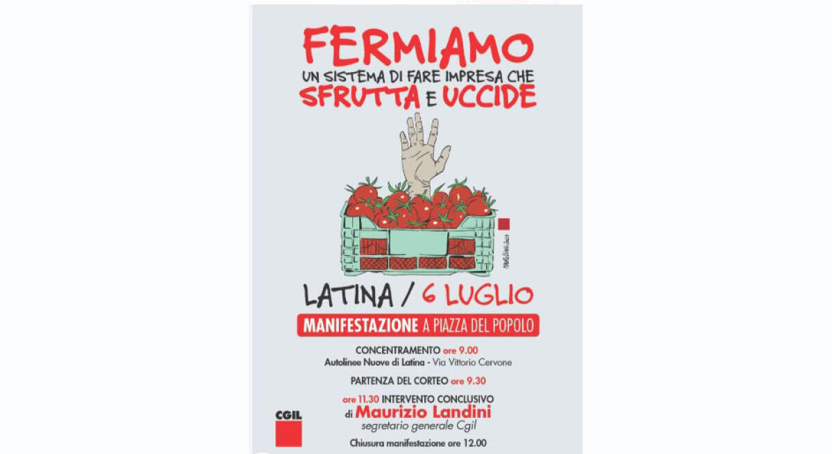 L'impresa che uccide: sabato manifestazione della CGIL a Latina - 